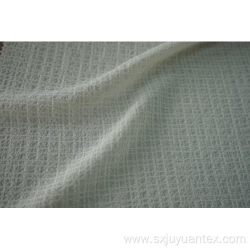 Polyester 4 Way Spandex Crinkle Check Dyed Fabric